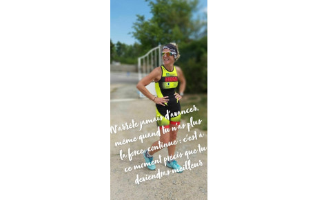 Triathlon M de Peaugres pour Karine ...
